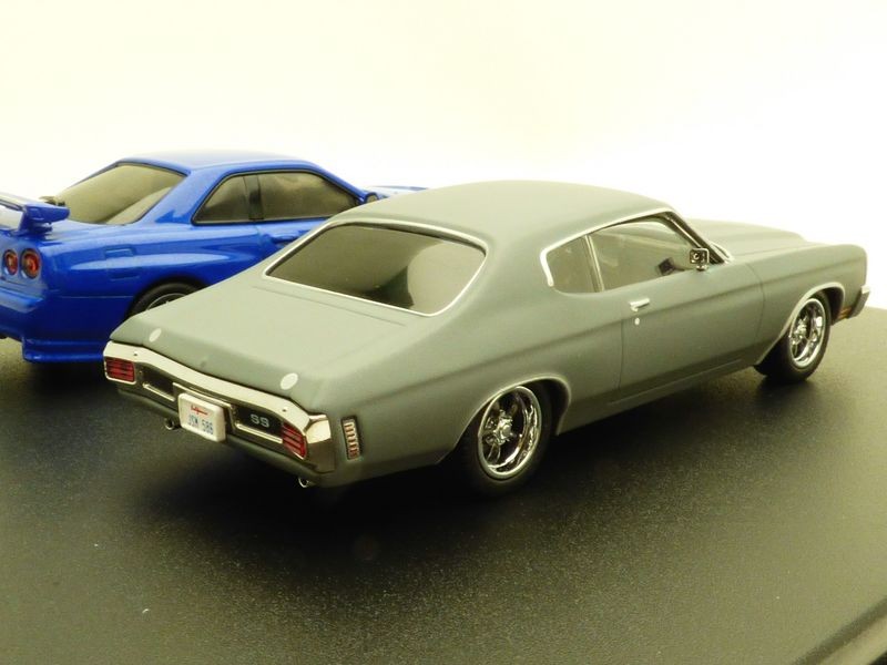 Coffret CHEVROLET CHEVELLE SS + NISSAN SKYLINE GTR Film FAST AND FURIOUS 2 1/43 - Foto 5 di 7