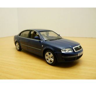 SKODA SUPERB BLEU NUIT 1/43 NOREV 840612 DARK BLUE BLAU AZUR BLU 2005