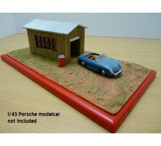DIORAMA SORTIE DE GRANGE 1/43 MICROWORLD MW110 GARAGE ANCIEN A LA FERME