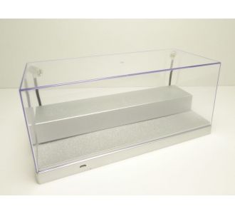 BOITE VITRINE SHOW CASE SOCLE ARGENT 1/43 1/24 AVEC LAMPES A LED BLANCHES 1/18 PLEXIGLAS BOX DIORAMA TRIPLE 9 T9-4399052S-43 0749464399052 B073FDM2W9