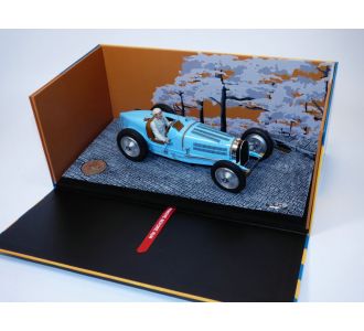 BUGATTI type 59 bleu & figurine pilote 1/18 chassis 59124 FLM118001M/LB 1934 3700474504277