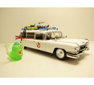VOITURE DU FILM SOS FANTOME - GHOSTBUSTER ECTO 1 CADILLAC 1/18 AUTOWORLD AWSS118/06 849398019702 VOITURE MINIATURE SERIE TV ECTO-1 MOVIE MODELCAR B079C6FWBS
