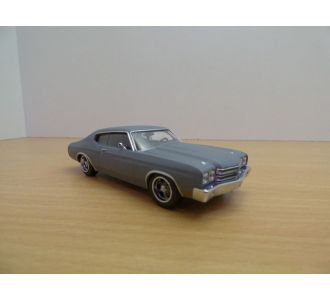 CHEVROLET CHEVELLE SS GRIS MAT 1970 DOM'S CAR FILM FAST AND FURIOUS 4 2009 1/43 GREENLIGHT 86227 MOVIE CAR VOITURE DE FILM