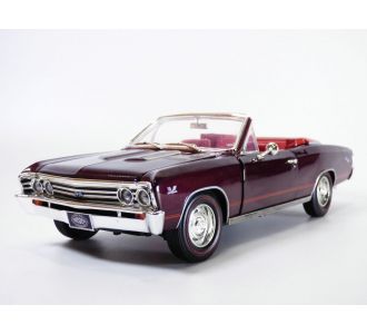 CHEVROLET CHEVELLE SS 396 cabriolet bordeaux 1/18 1967 AUTOWORLD AMM1244 MCACN