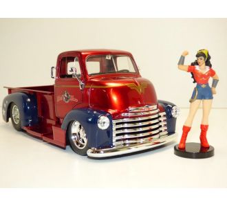 CHEVROLET COE PICK UP 1952 & FIGURINE FILM WONDER WOMAN 1/24 4006333065354 JADA 253255010 B081HZ6JPS
