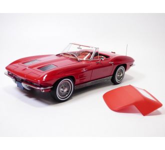 CHEVROLET CORVETTE cabriolet C2 rouge Riverside 1/18 1963 Sting Ray Norev 189056 3551091890560 B0FJRYRHHD