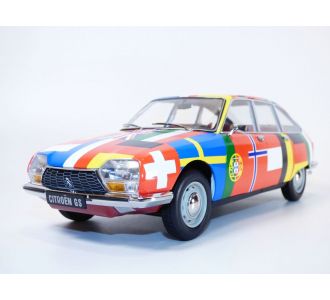 CITROEN GS Drapeaux - flags 1972 2eme version 1/18 Norev 181667 3551091816676 voiture de l'année 1971