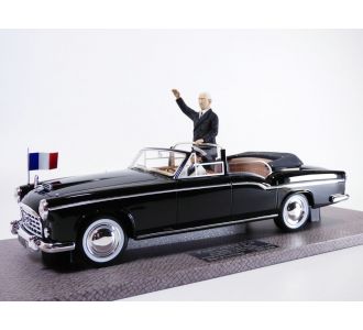 CITROEN 15-6 LANDAULET PRESIDENTIELLE 1956 avec figurine CHARLES DE GAULLE 1/18 Pantheon 013 3683080402451 LIMOUSINE