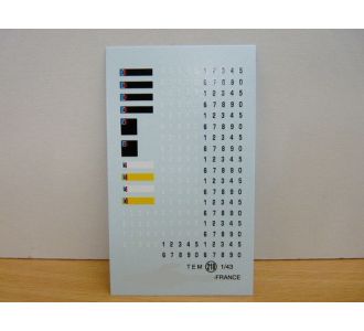 SET DECALCOMANIES PLAQUE IMMATRICULATION GENDARMERIE 1/43 KENZEICHEN LICENCE PLATE NO STICKER AUTOCOLLANT