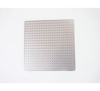 Sticker Métal Relief plaque aluminium anti dérapante chequer 70x70mm 1/43 1/24 1/18 Zoomon Zt038