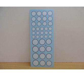 DECALCOMANIES RONDS BLANCS CERCLES NOIRS 1/43 1/24 1/18 TRANSFER VIRAGES 401