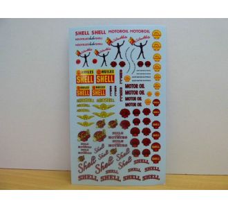 DECALCOMANIES LOGO ANCIENS SHELL AEROSHELL 1/43 VIRAGES 327 TRANSFER