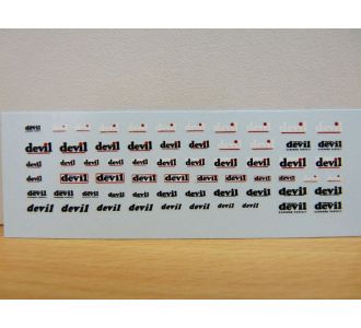 DECALCOMANIES LOGO ECHAPPEMENT DEVIL SPORTEXHAUST 1/43 VIRAGES 267