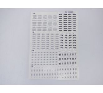 DECALCOMANIES logo AUDI 1/18 1/24 1/43 1/64 Transfer T9-20003