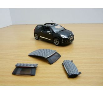 CITROEN DS3 CABRIO NOIR 1/43 2012 BLACK SCHWARTZ NERO NEGRO CITROêN MINIATURE A COLLECTIONNER 3551091552871