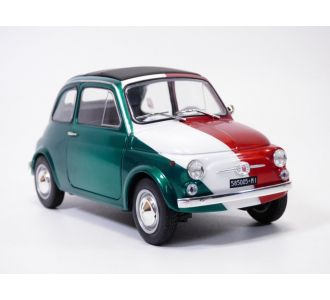 FIAT 500 tributo Italia 1/18 1965 Solido S1801409 3663506040436 drapeau Italie