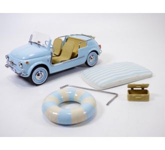 FIAT 500 JOLLY bleu 1965 1/18 Norev 187793 3551091877936 Mehari Plage Mini Moke
