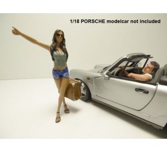 FIGURINE AUTO-STOPPEUR + CHAUFFEUR 1/18 AMERICAN DIORAMA 23896G HITCHHIKER AUTOSTOPPEUR 699618775488 B076JJ94RB