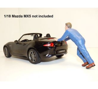FIGURINE MECANICIEN POUSSEUR 1/18 AMERICAN DIORAMA AD38178 610877381784 B07MJM1WLC
