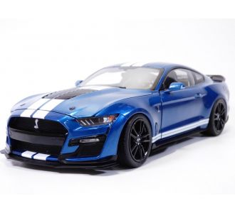 FORD MUSTANG SHELBY GT500 noir & bandes blanches 1/18 2022 Ixo U18RDC002-FO 850070058834