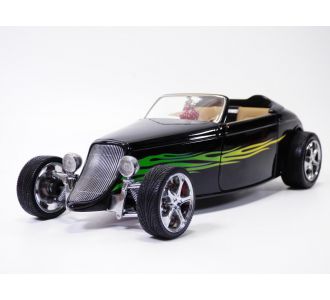 Hot Rod Ford Coupe 1933 Noir 1/18 Yatming 92839 Black With Flamming 047816928395 B003iln5b4