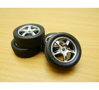 SET DE 4 JANTES FORD COBRA CHROME 1/18 GMP 1800162