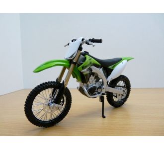 MOTO KAWASAKI KX 450F VERT ET NOIR 1/12 MAISTO 20-08141 GREEN BLACK TRIAL CROSS