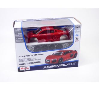 Kit Maquette à monter AUDI R8 V10 PLUS rouge 1/24