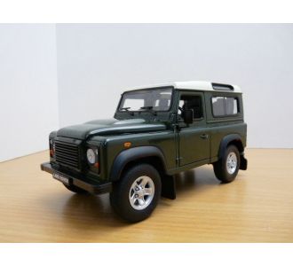 LAND ROVER DEFENDER 90 VERT TOIT BLANC 1/24 WELLY 22498 GROEN GREEN VERDE 4045591040123