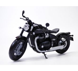 Moto TRIUMPH BOBBER BONNEVILLE noir 2021 1/12 Welly 62208 4052176755471