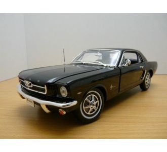 FORD MUSTANG COUPE HARD TOP noir 1/18 WELLY 12519H BLACK 1964 1/2
