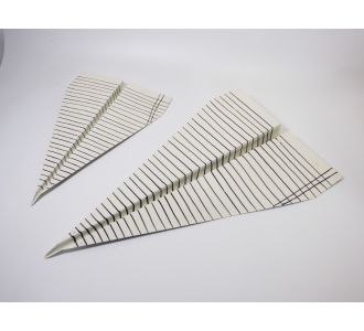 OCCASION lot de 2 AVIONS décoratifs en métal