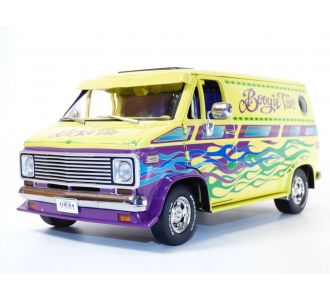Boogie Van CHEVROLET G series jaune & flamming 1/18 1976 ACME 1802101 G20 GMC VANDURA G10 G30