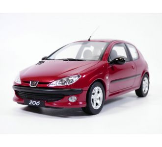 PEUGEOT 206 S16 bordeaux 1999 1/18 OTTO MODELS OT1039 9580010213627