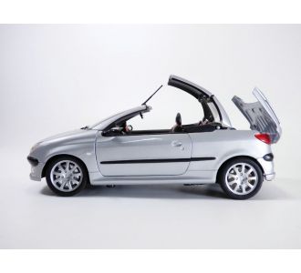OCCASION en boite peugeot 206CC gris métallisé intérieur bicolore 1/18 2001 Solido 8141 2001 206 CC