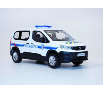 PEUGEOT RIFTER POLICE MUNICIPALE stripping bleu & jaune 2019 1/43 Norev 479068 3551094790683 B09YZV8366