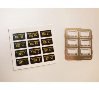 PLAQUE IMMATRICULATION VW BUG 56 - BUG 66 - BUG 67 - TYPE 1 - TYPE 2 - BUS 67 1-24 1-18 HIGLIGHT MODEL HME-024