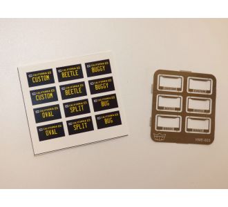 PLAQUE IMMATRICULATION VW CUSTOM - BEETLE - BUGGY 1-24 1-18 HIGLIGHT MODEL HME-023