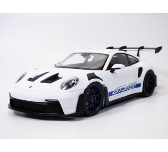 PORSCHE 911 - 992 GT3RS blanc & bleu 1/18 2024 Solido S1812102 3663506040085