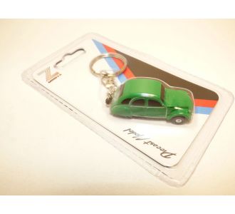 PORTE CLEF CLE CITROEN 2CV VERT 1968 1/87 ZMODELS ZMD001021 KEY RING KEY CHAIN 3663506007835