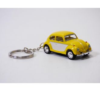 PORTE CLE VOLKSWAGEN COCCINELLE JAUNE 1967 1/64 VW BEETLE KAFER KEVER PORTE CLEF PORTACHIAVI KEYCHAIN KINSMART