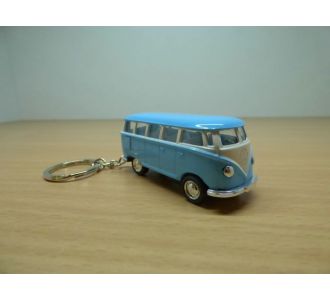 PORTE CLE VOLKSWAGEN COMBI T1 BLEU 1/64 VW KOMBI PORTE CLEF PORTACCHIAVI KEYCHAIN KINSMART KEYRING 1962 BLUE BLAU AZUR BLU