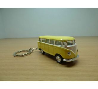 PORTE CLE VOLKSWAGEN COMBI T1 JAUNE 1/64 VW KOMBI PORTE CLEF PORTACCHIAVI KEYCHAIN KINSMART KEYRING 1962 YELLOW GEEL AMARILLO GIALLO
