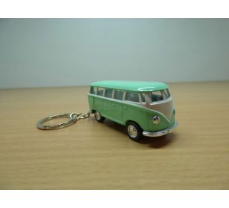 PORTE CLE VOLKSWAGEN COMBI T1 VERT 1/64 VW KOMBI PORTE CLEF PORTACCHIAVI KEYCHAIN KINSMART KEYRING 1962 VERDE GREEN GROEN