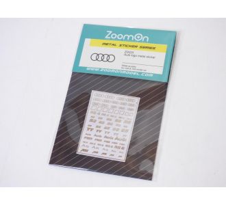 Sticker métal relief logo AUDI - Rs4 - RS6 - S6 - S3 - S5 - TT - R8 - A5 - 1/43 1/24 1/18 ZOOMON ZD025