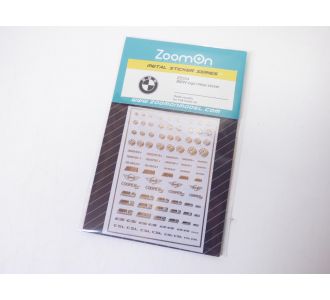 Sticker métal logo BMW - Mini COOPER 1/43 1/24 1/18 320i 325i 330i ///M COOPER S ZOOMON ZD024