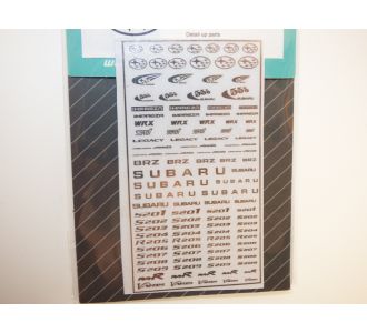 Sticker métal relief logo SUBARU - 555 - IMPREZA - LEGACY - WRX - STi - Symmetrical AWD - BRZ - S201 - S202 - S203 - S204 - S205 - S206 - S207 - S208 - S209 R4R - Varis - 1/43 1/24 1/18 ZOOMON ZD014