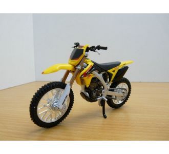 MOTO SUZUKI RM-Z450 JAUNE ET NOIR 1/18 BURAGO 11-51048 YELLOW BLACK TRIAL CROSS