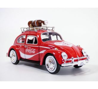 VOLKSWAGEN Coccinelle 1966 rouge COCA COLA avec bouteille 1/24 MotorCity 424066 687312240661 VW Beetle