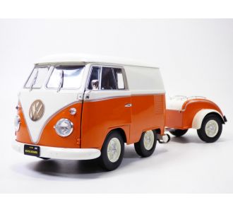 VOLKSWAGEN Combi T1 raccourci + remorque orange 1/18 1950 Solido S1810902 3663506024894 B0DSWFTP4P VW kombi & trailer